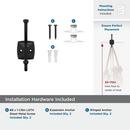 KINSALE TRANSITIONAL DOUBLE PRONG MATTE BLACK WALL HOOK 