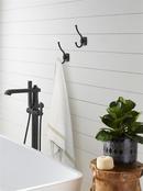 KINSALE TRANSITIONAL DOUBLE PRONG MATTE BLACK WALL HOOK 