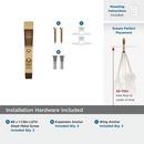 EMERGE CONTEMPORARY DOUBLE PRONG CHAMPAGNE BRONZE WALL HOOK 