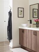 DOUBLE PRONG DECORATIVE HOOK *EMERGE SATIN NICKEL 