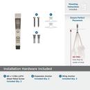 DOUBLE PRONG DECORATIVE HOOK *EMERGE SATIN NICKEL 