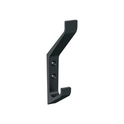 Double Prong Wall Hook in Matte Black