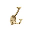 Triple Prong Wall Hook in Champagne Bronze