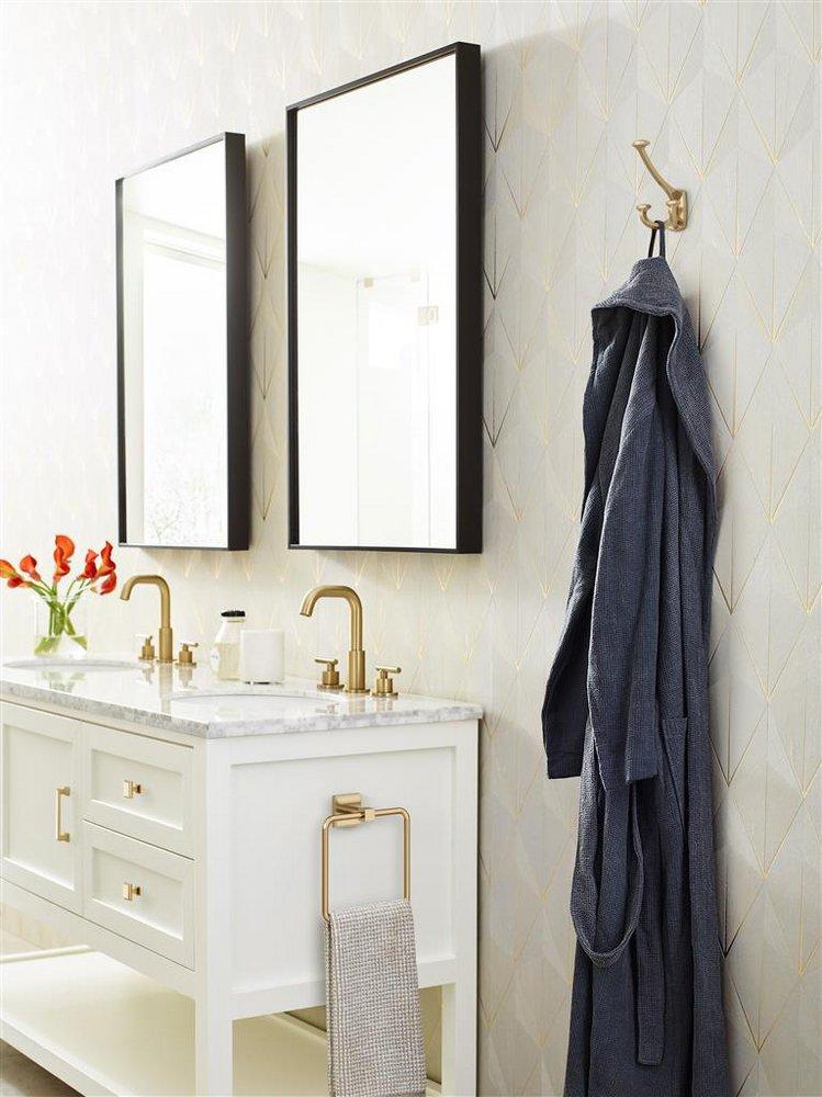 VICINITY TRADITIONAL TRIPLE PRONG CHAMPAGNE BRONZE WALL HOOK 