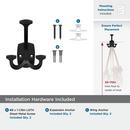 TRPL DECORATIVE WALL HOOK *VICINITY MATTE BLACK 