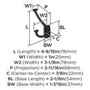 VICINITY TRADITIONAL TRIPLE PRONG OIL RUBBED BRONZE WALL HOOK 