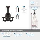 VICINITY TRADITIONAL TRIPLE PRONG OIL RUBBED BRONZE WALL HOOK 