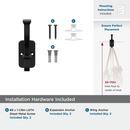 ALDER TRANSITIONAL DOUBLE PRONG MATTE BLACK WALL HOOK 