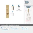 BRAY CONTEMPORARY DOUBLE PRONG CHAMPAGNE BRONZE WALL HOOK 