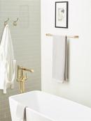 NOBLE TRADITIONAL DOUBLE PRONG CHAMPAGNE BRONZE WALL HOOK 