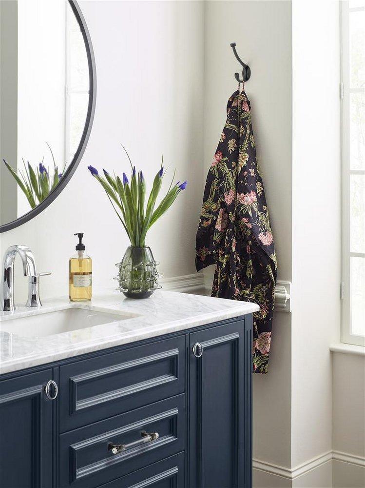 ADARE TRADITIONAL DOUBLE PRONG MATTE BLACK WALL HOOK 