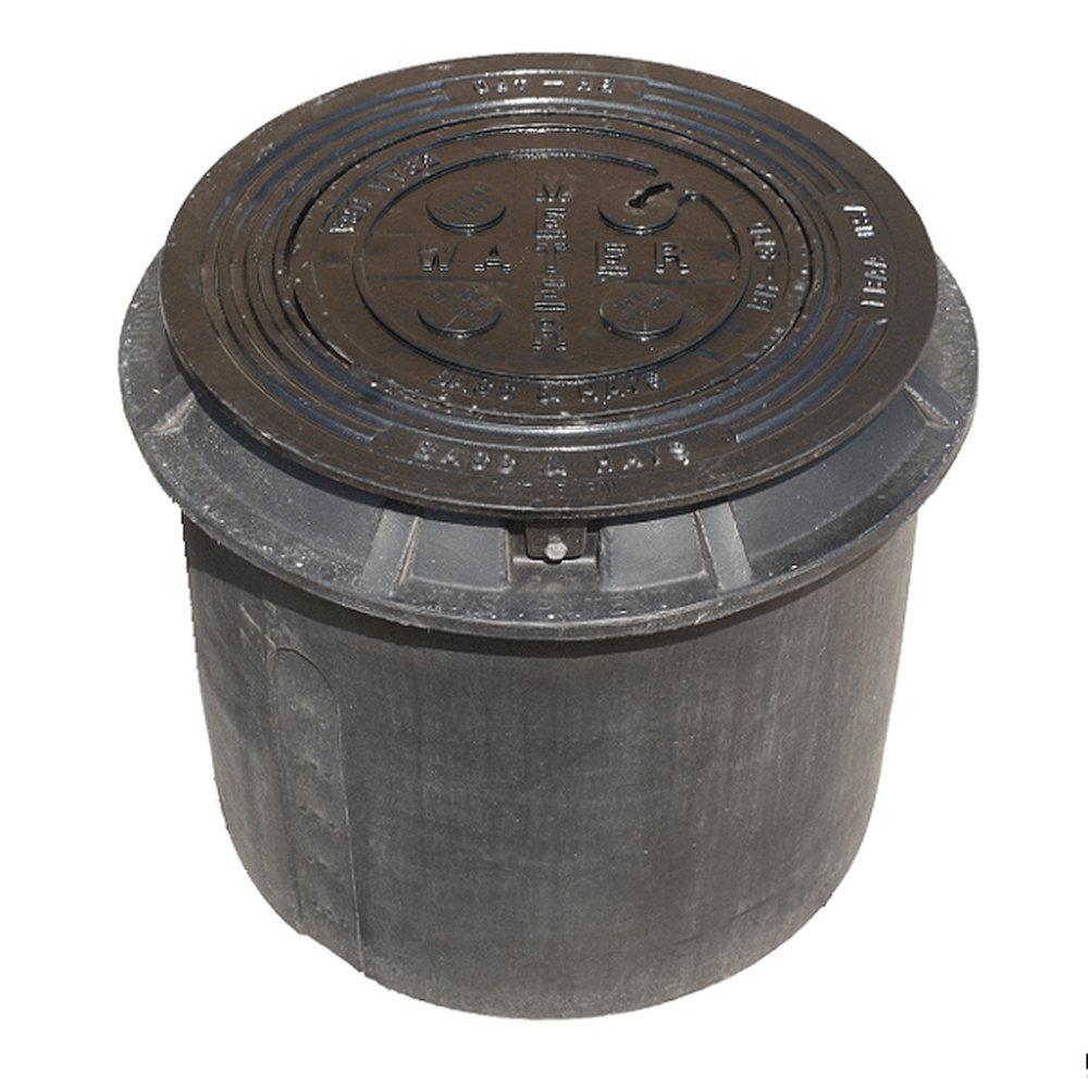 Bass and Hays Foundry Meter Box with Ring and Lid 