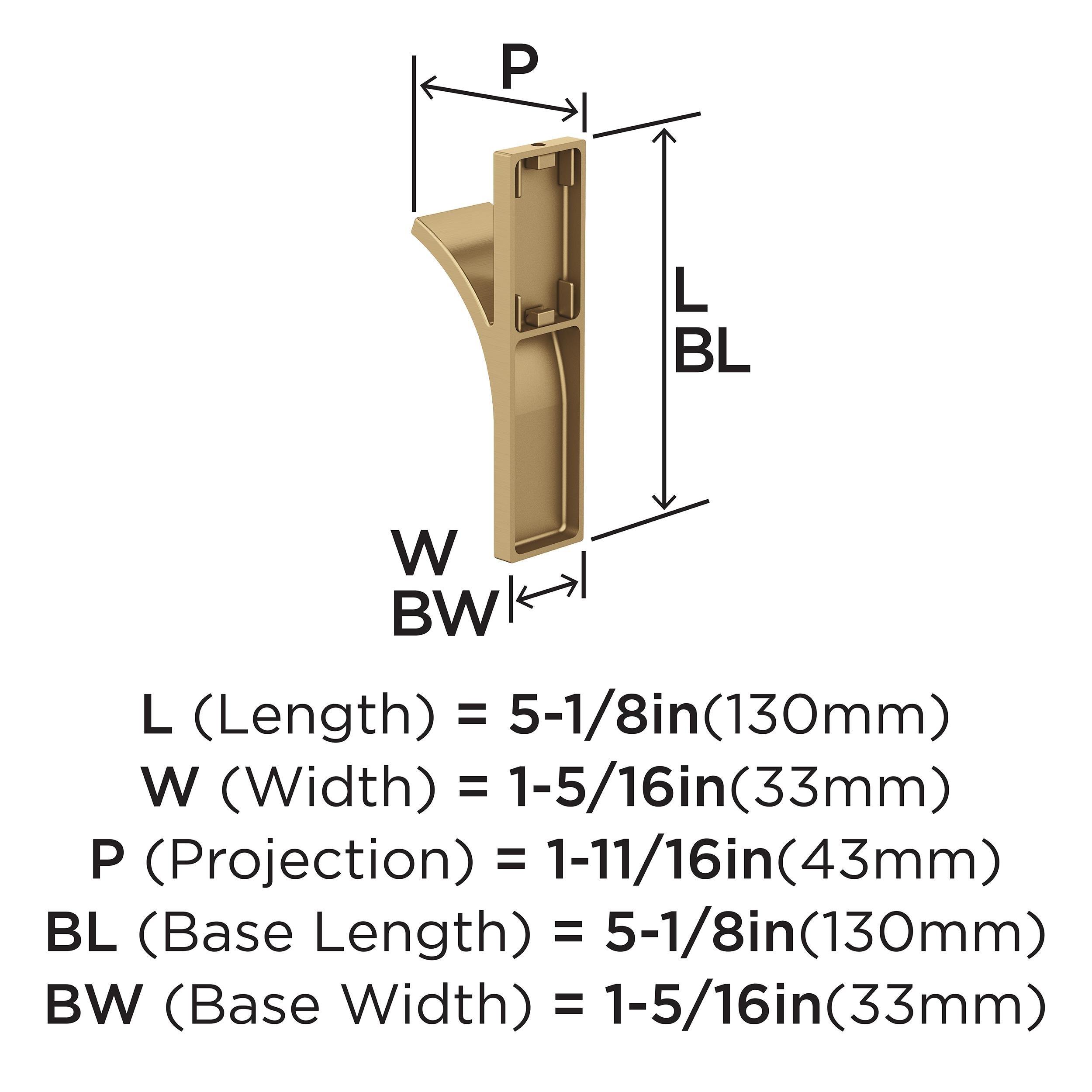 APEX CONTEMPORARY SINGLE PRONG CHAMPAGNE BRONZE WALL HOOK 