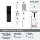 APEX CONTEMPORARY SINGLE PRONG MATTE BLACK WALL HOOK 