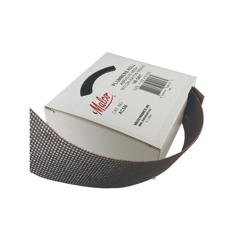 Malco 1-1/2 in. Aluminum Oxide Abrasive Plumber Mesh Roll 