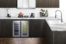 Summit Appliance Black/Stainless Steel 14-3/4 x 32 in. Indoor Built-in and Freestanding Full Refrigerator Wine Cooler 