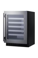 Summit Appliance Black/Stainless Steel 23-19/50 x 32 in. Indoor Built-in and Freestanding Full Refrigerator Wine Cooler 