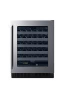 Summit Appliance Black/Stainless Steel 23-19/50 x 32 in. Indoor Built-in and Freestanding Full Refrigerator Wine Cooler 