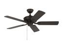 LINDEN 44 TRADITIONAL INDOOR/OUTDOOR BRONZE CEILING FAN WITH REVERSIBLE MOTOR 