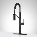 Single Handle Pull Down Kitchen Faucet in Matte Black