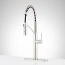 Single Handle Pull Down Kitchen Faucet in Stainless Steel