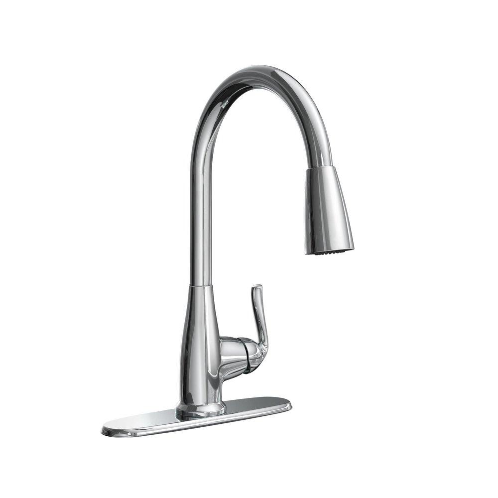 Single Handle Kitchen Faucet in Polished Chrome 