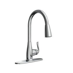 Single Handle Pull Down Kitchen Faucet in Polished Chrome