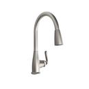 Single Handle Pull Down Kitchen Faucet in Brushed Nickel 