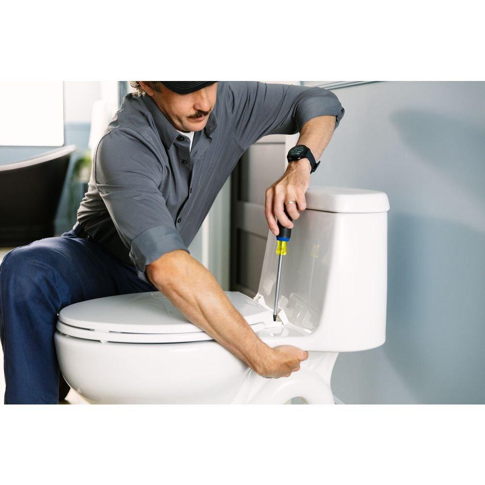 KOHLER White 1.28 gpf Elongated Floor Mount One Piece Toilet 