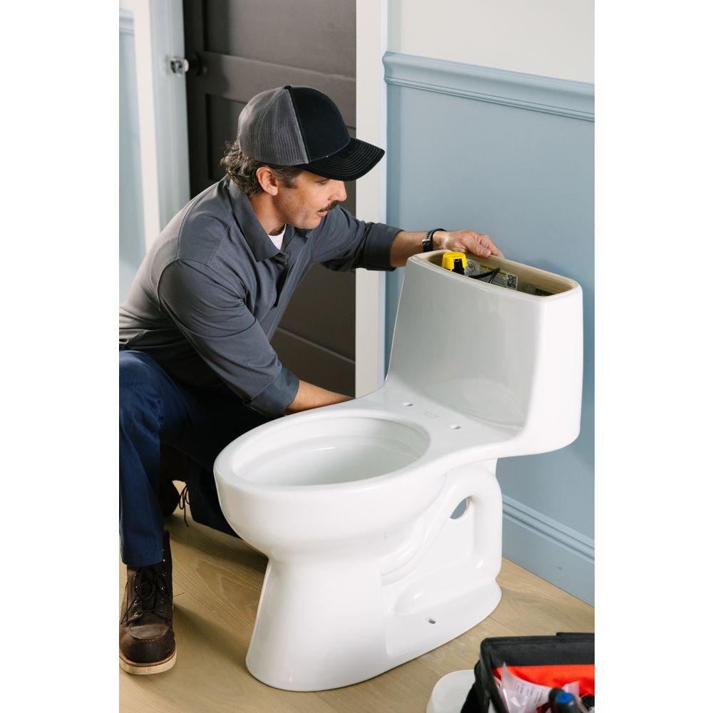 KOHLER White 1.28 gpf Elongated Floor Mount One Piece Toilet 