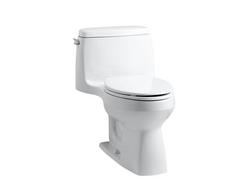 1.28 gpf Elongated Floor Mount One Piece Toilet in White