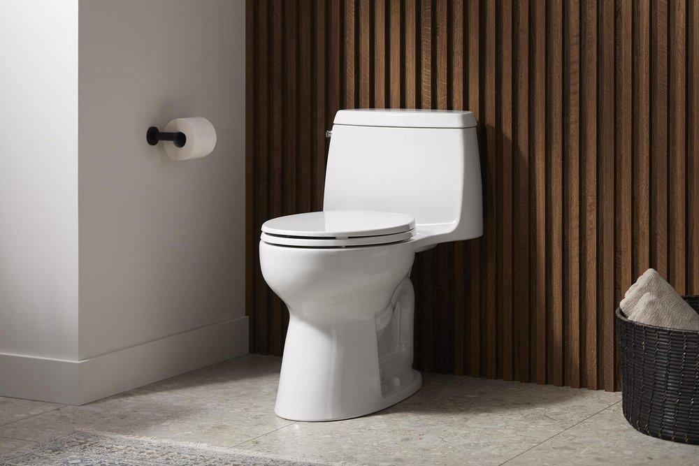 KOHLER White 1.6 gpf Elongated Floor Mount One Piece Toilet 