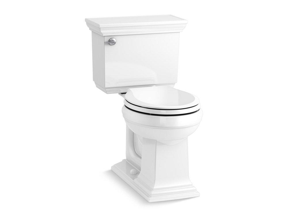KOHLER White 1.28 gpf Round Two Piece Toilet 