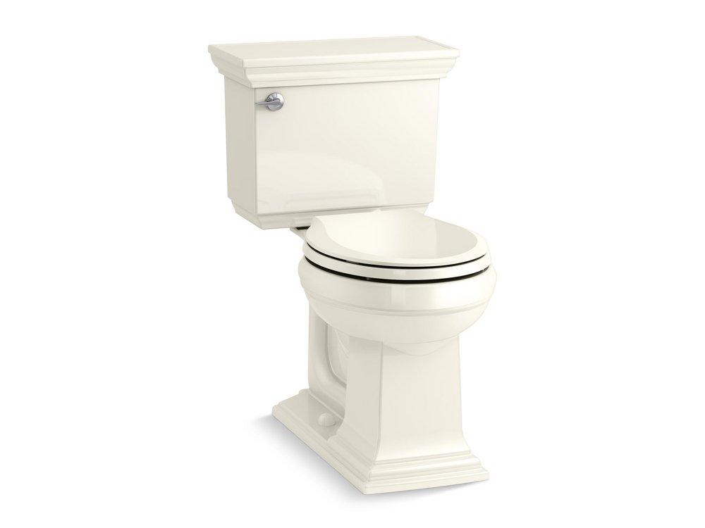 1.28 gpf Round Two Piece Toilet in Biscuit 