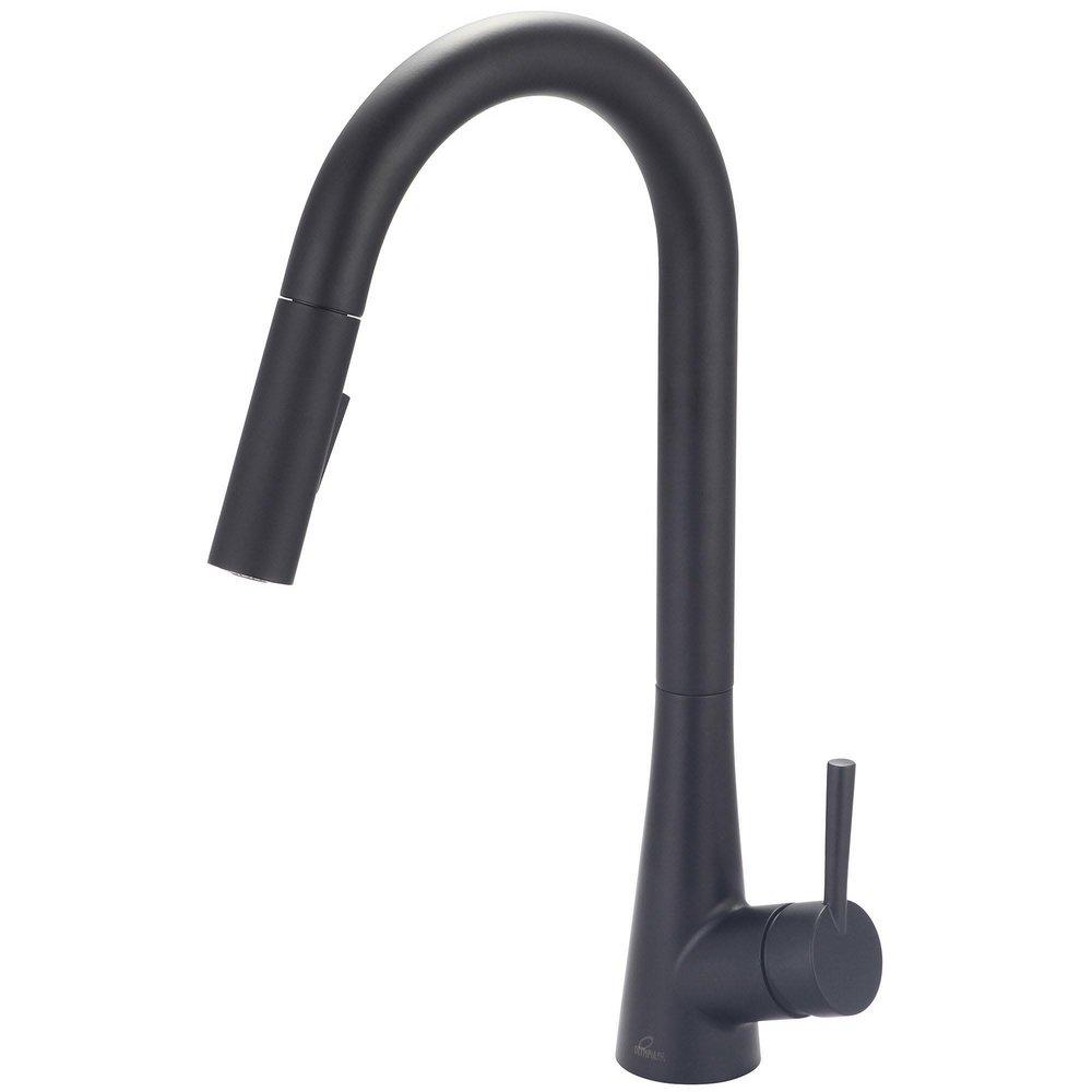 OLYMPIA K-5025-MB I2 SINGLE HANDLE PULL-DOWN KITCHEN FAUCET MATTE BLACK 