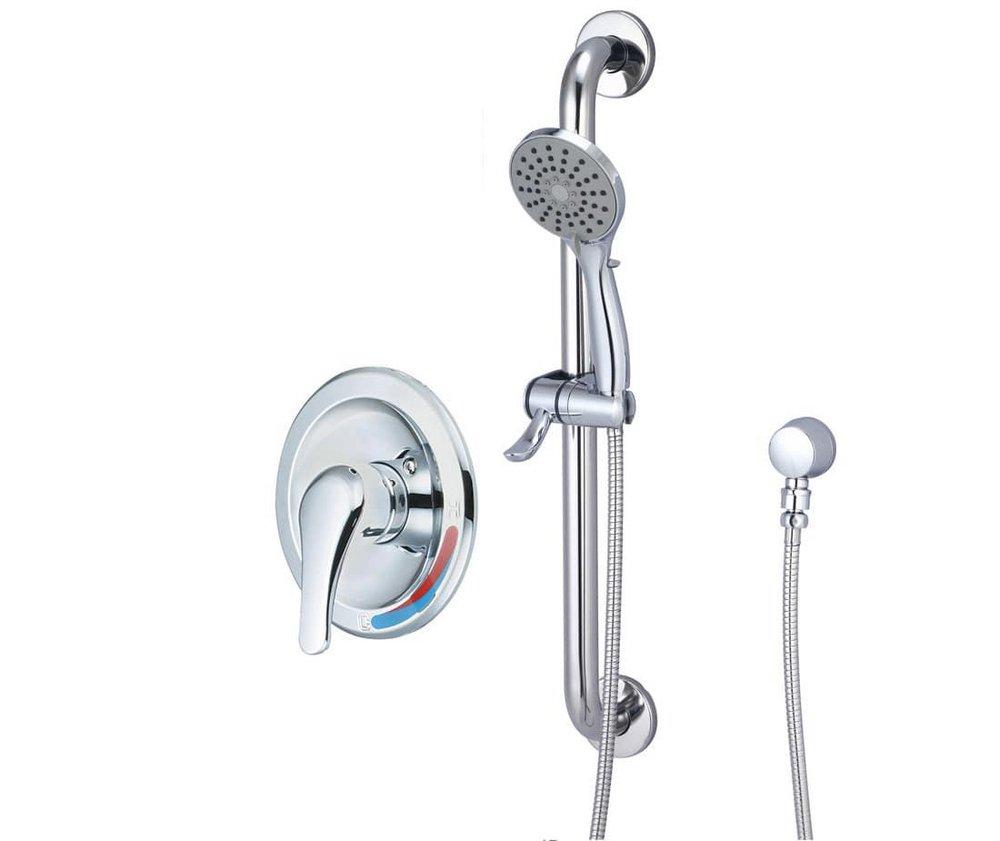 OLYMPIA T-2303-ADA ELITE SINGLE HANDLE VALVE TRIM SET W/HANDHELD CHROME 
