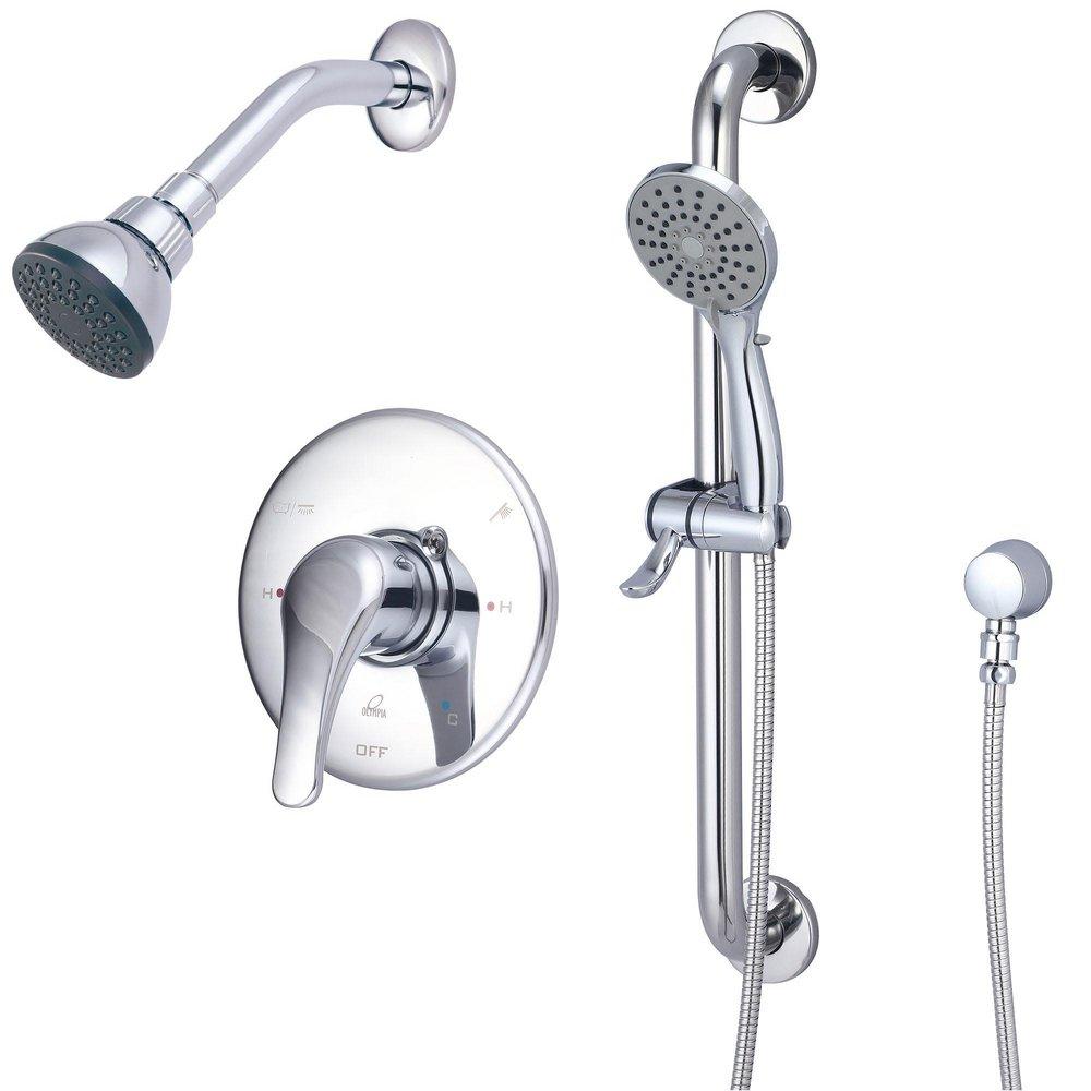OLYMPIA TD-2302-ADA ELITE SINGLE HANDLE SHOWER TRIM SET W/HANDHELD CHROME 