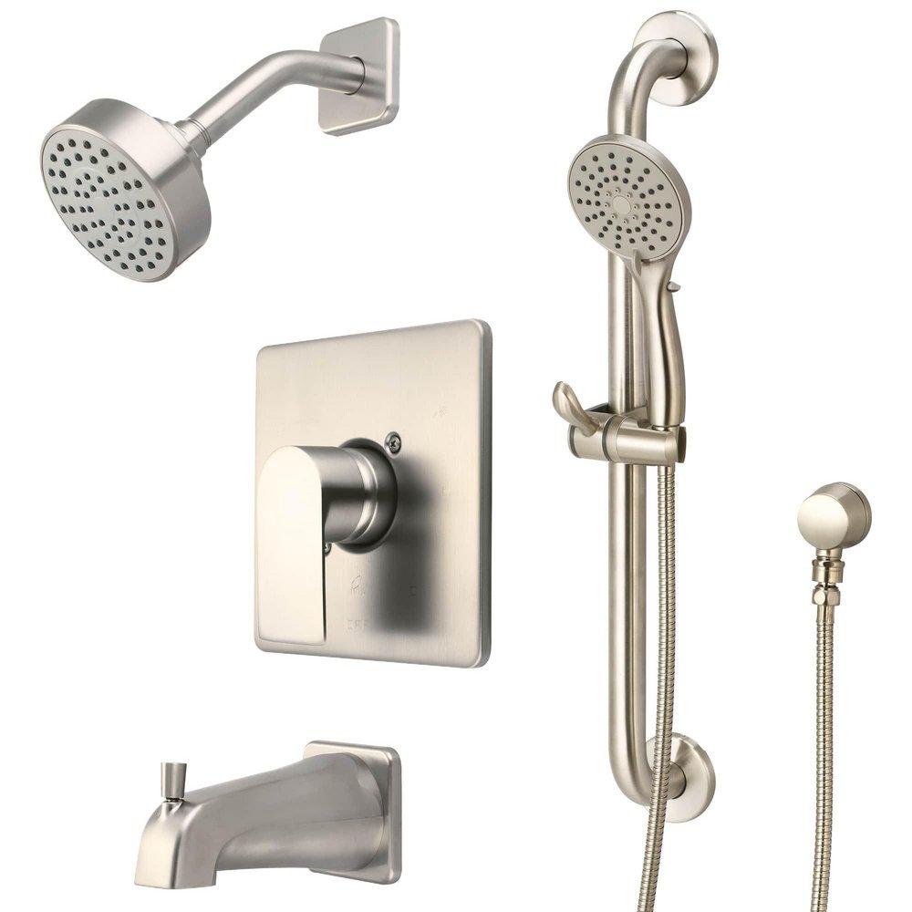 OLYMPIA TD-23910-ADA-BN I4 SINGLE HANDLE TUB/SHOWER TRIM SET W/HANDHELD PVD BRUSHED NICKEL 
