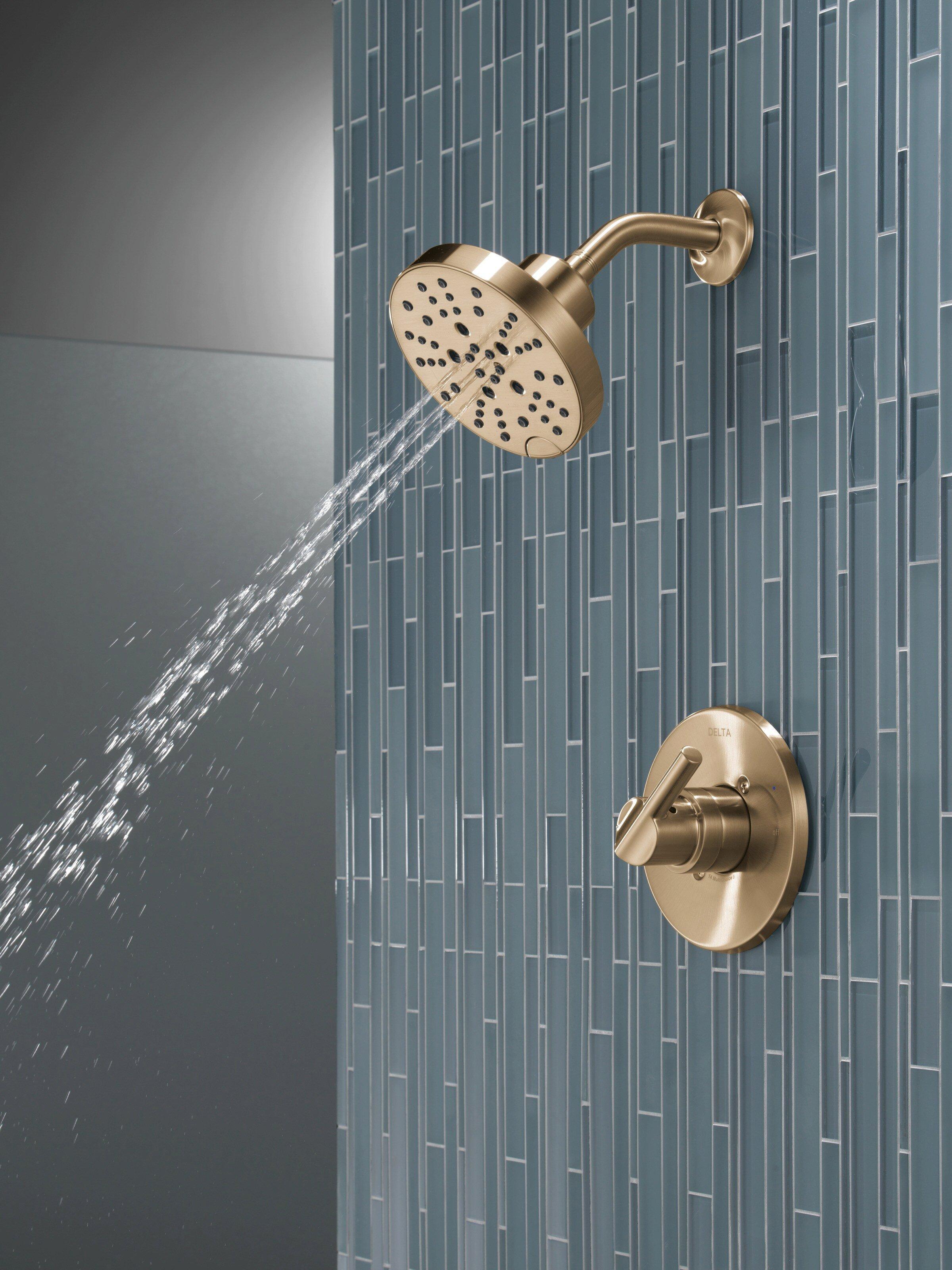 Delta Faucet Brilliance Champagne Bronze Single Handle Multi Function Shower Faucet (Trim Only) 