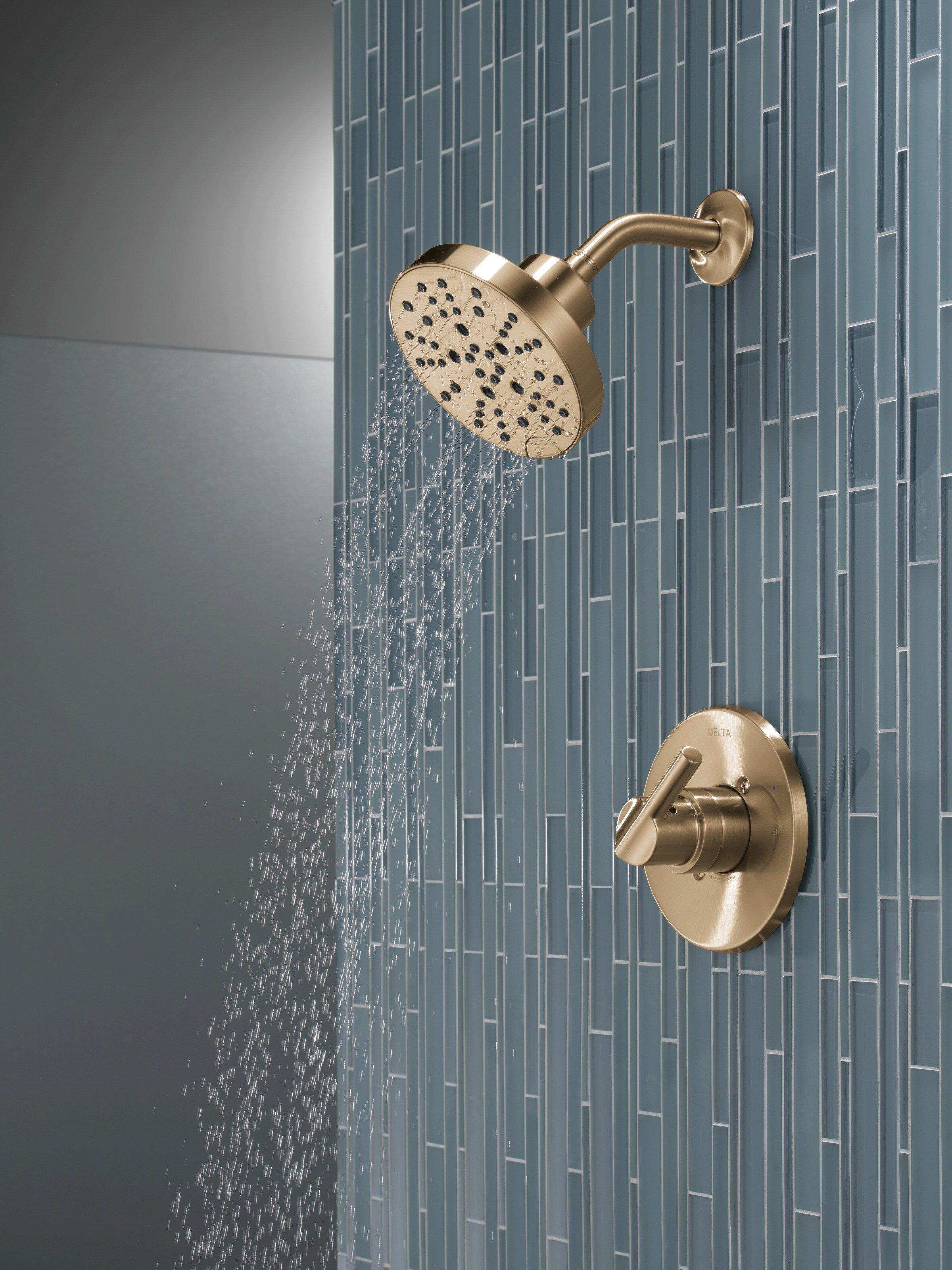 Delta Faucet Brilliance Champagne Bronze Single Handle Multi Function Shower Faucet (Trim Only) 