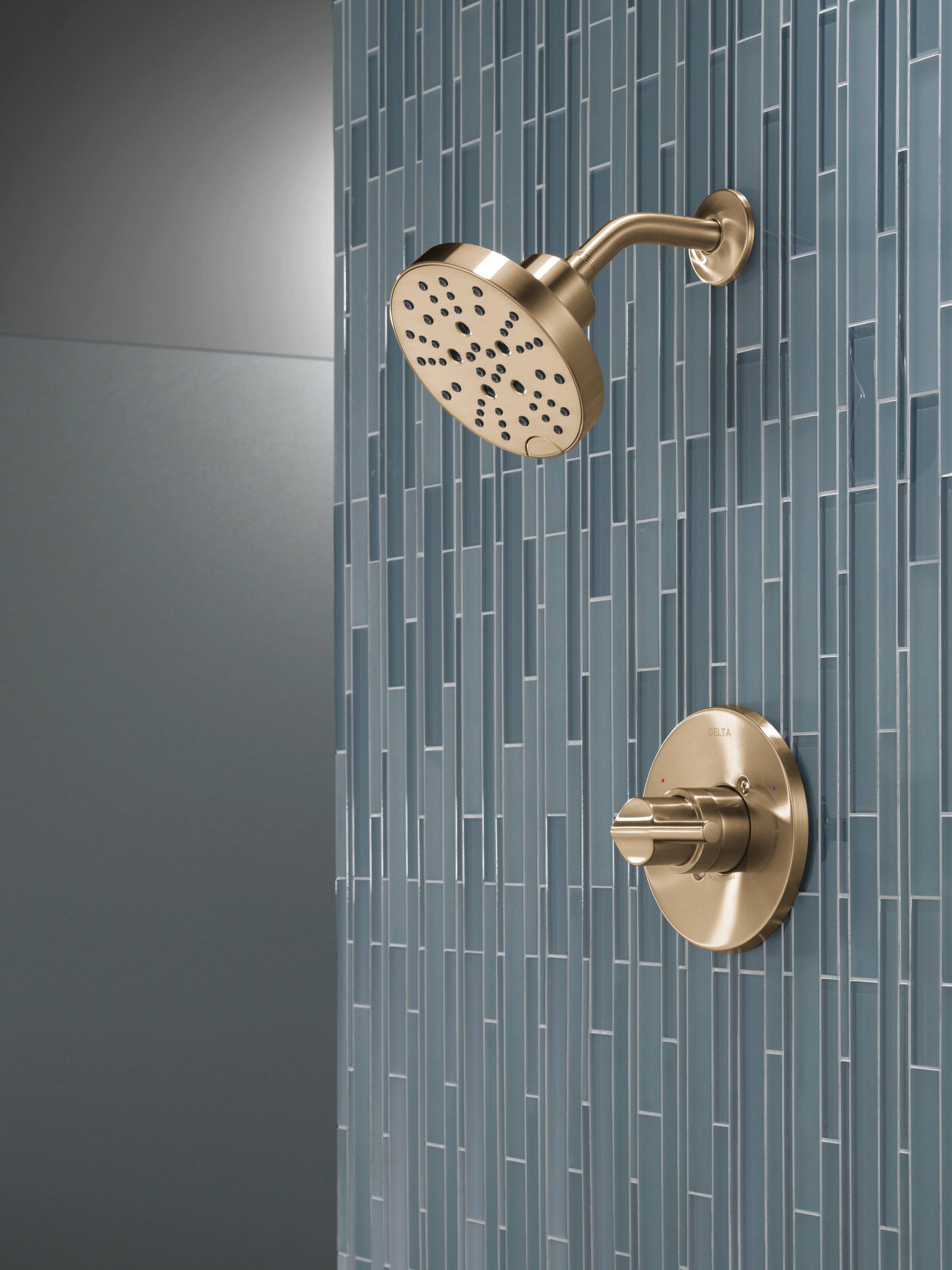 Delta Faucet Brilliance Champagne Bronze Single Handle Multi Function Shower Faucet (Trim Only) 