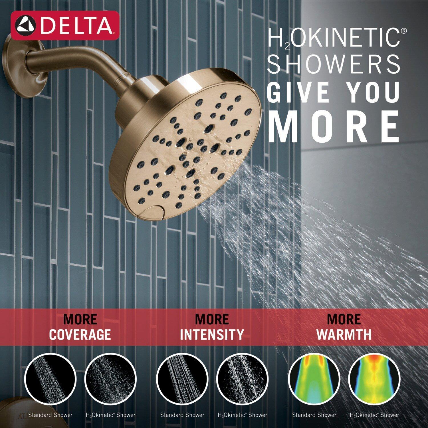 Delta Faucet Brilliance Champagne Bronze Single Handle Multi Function Shower Faucet (Trim Only) 