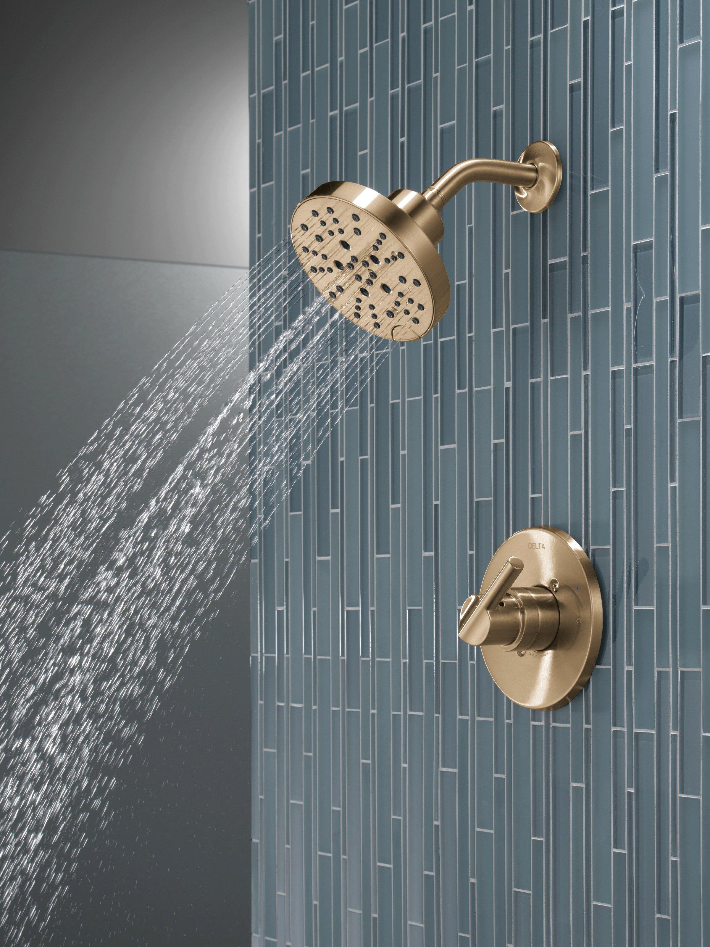 Delta Faucet Brilliance Champagne Bronze Single Handle Multi Function Shower Faucet (Trim Only) 