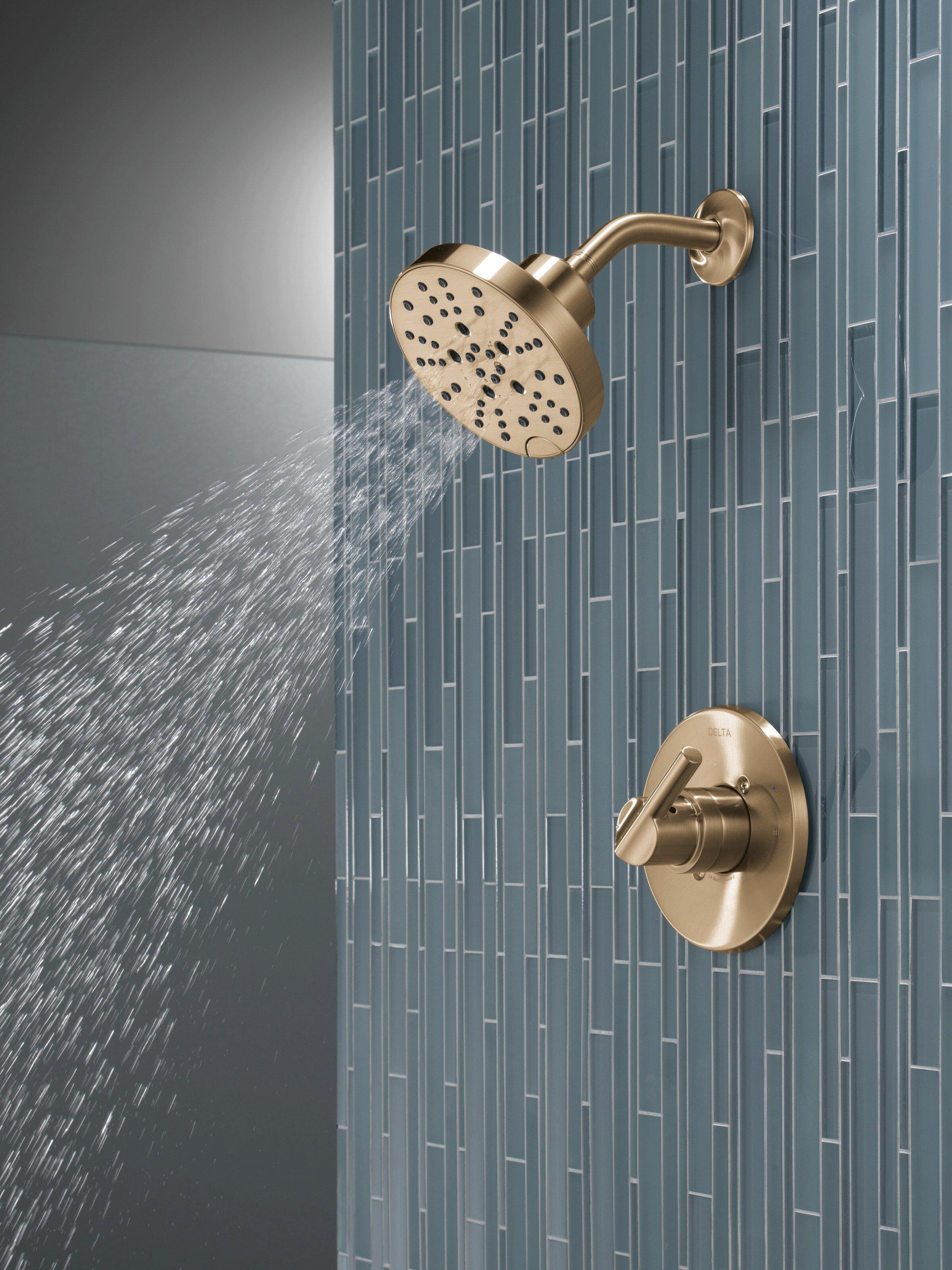 Delta Faucet Brilliance Champagne Bronze Single Handle Multi Function Shower Faucet (Trim Only) 