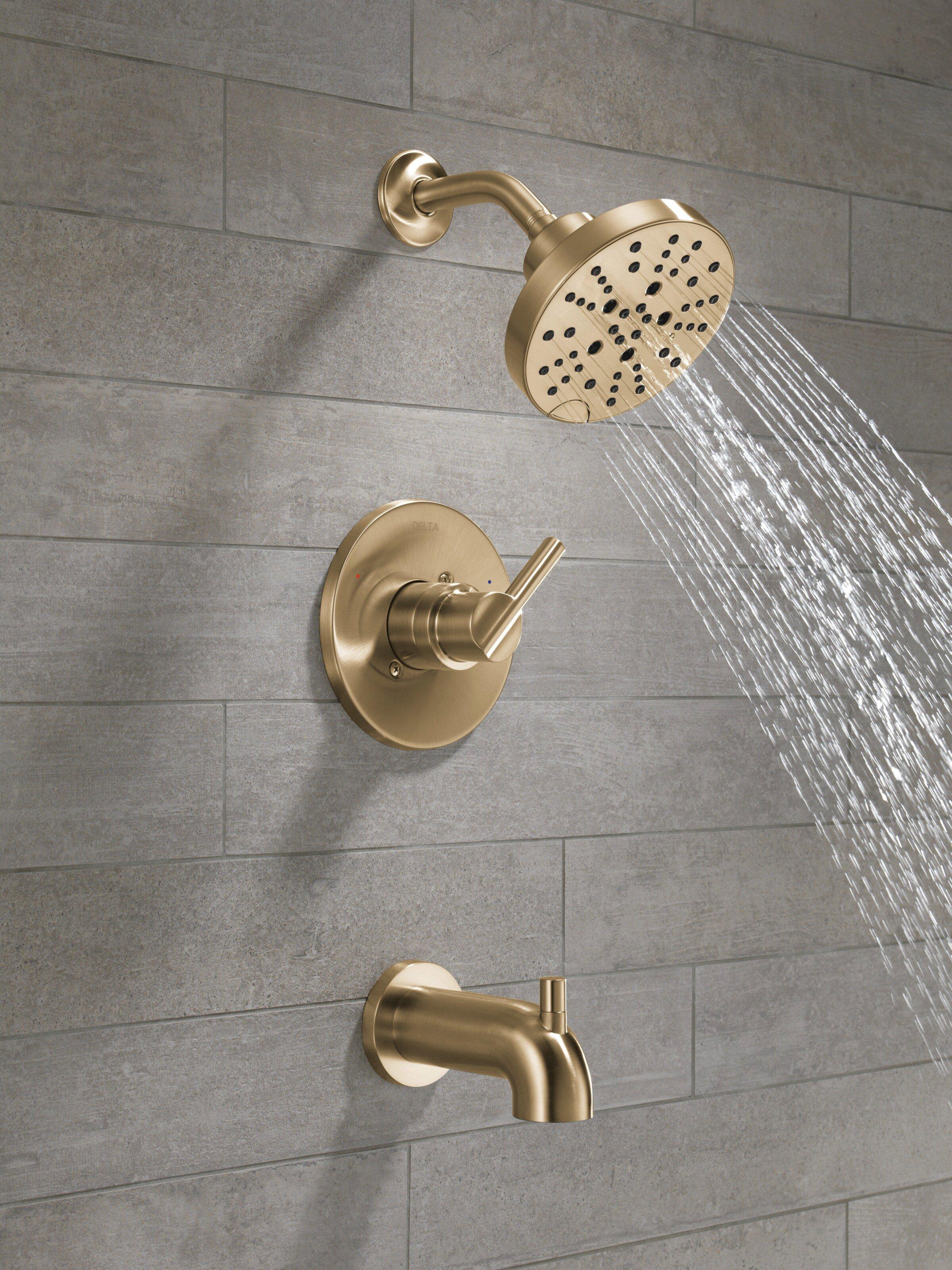 Delta Faucet Brilliance Champagne Bronze Single Handle Multi Function Bathtub & Shower Faucet (Trim Only) 