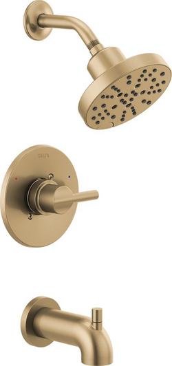 Single Handle Multi Function Bathtub & Shower Faucet in Brilliance® Champagne Bronze