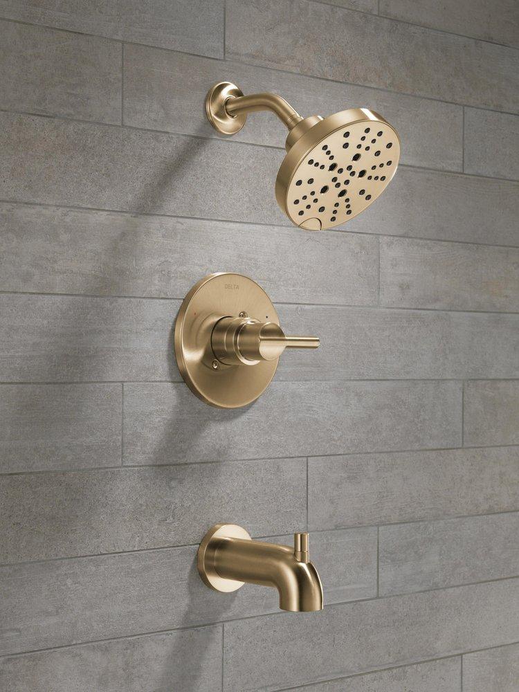 Delta Faucet Champagne Bronze Single Handle Multi Function Bathtub & Shower Faucet (Trim Only) 