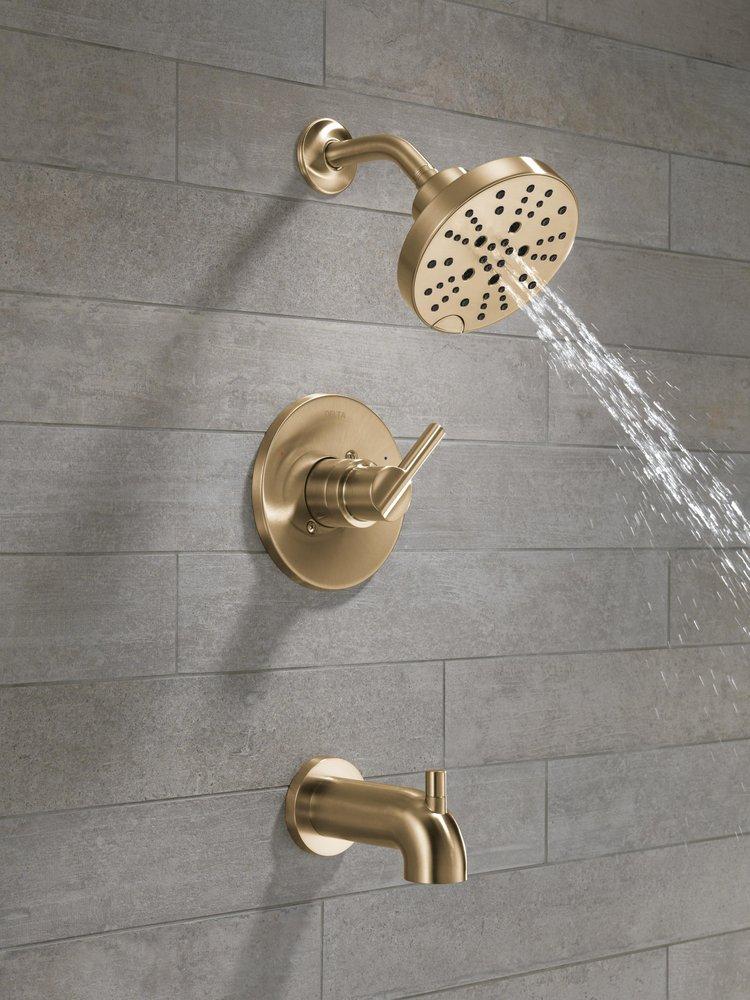 Delta Faucet Brilliance Champagne Bronze Single Handle Multi Function Bathtub & Shower Faucet (Trim Only) 