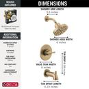 Delta Faucet Brilliance Champagne Bronze Single Handle Multi Function Bathtub & Shower Faucet (Trim Only) 
