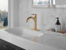 Single Handle Monoblock Bathroom Sink Faucet in Champagne Bronze 